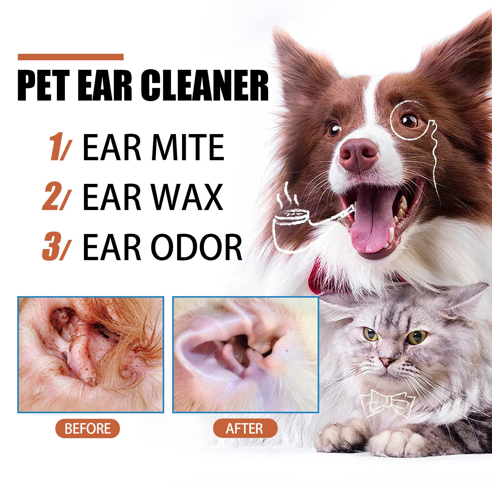 Pet Relief Ear Mite And Earwax Cleaner Drops