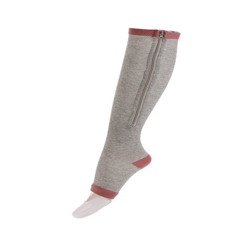 Sports Toe Zippered Compression Socks