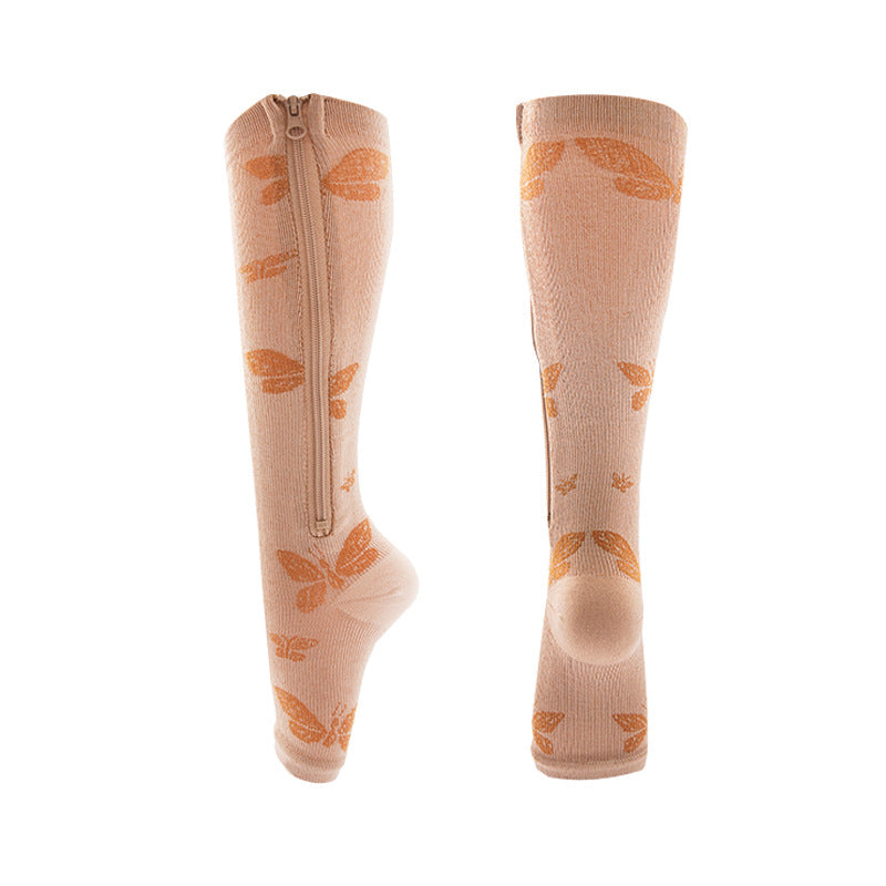 Sports Toe Zippered Compression Socks