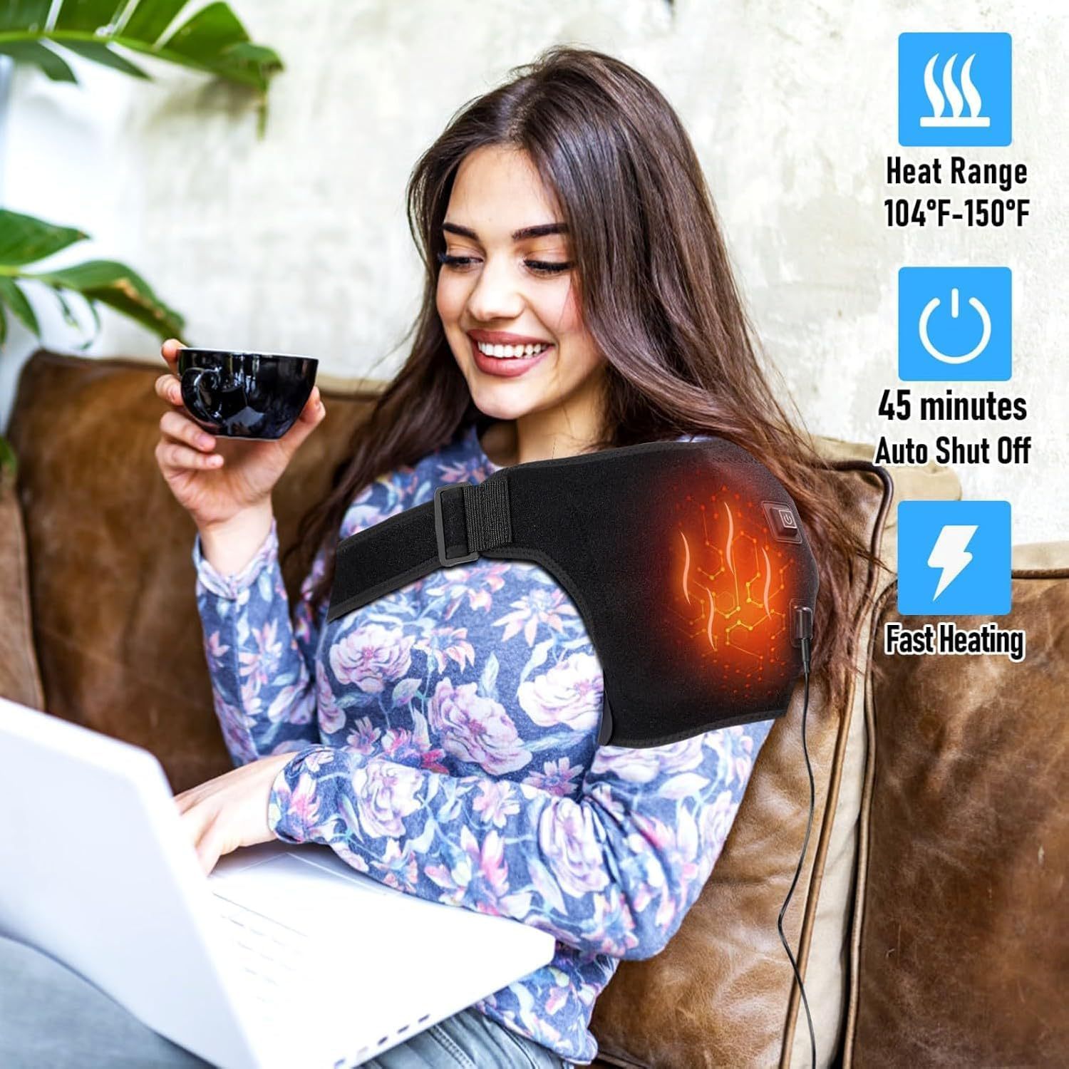 Heated Shoulder Neck And Joint Pain Relief Pad
