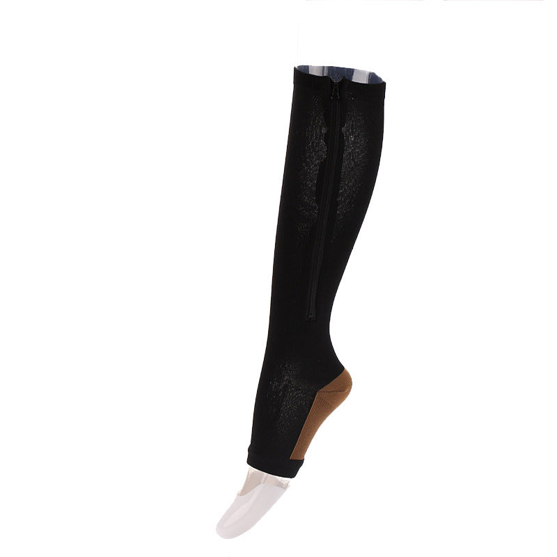 Sports Toe Zippered Compression Socks