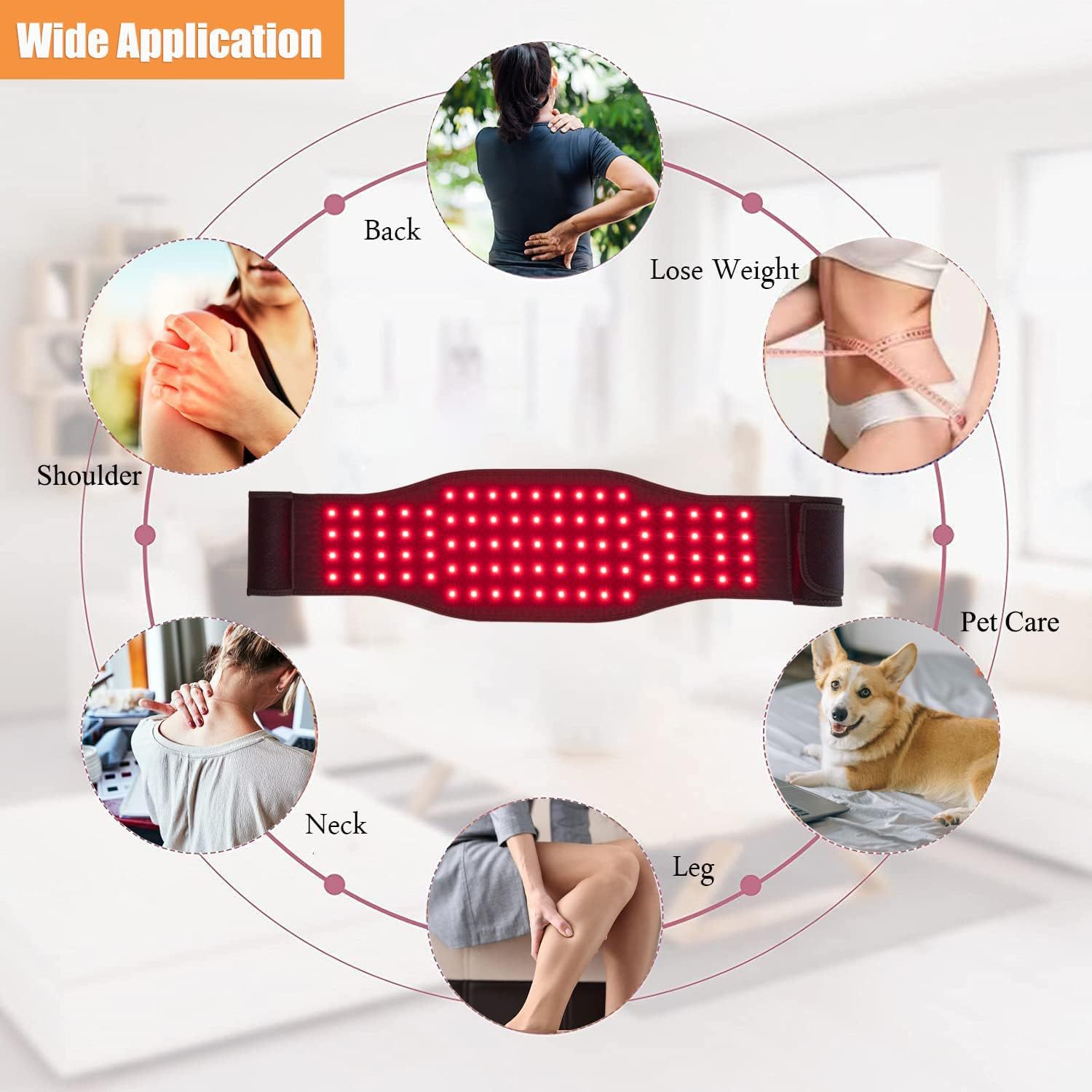 Red Light Infrared Physical Therapy Belt